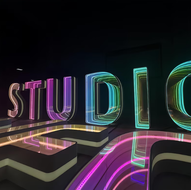 sign that reads "studio"